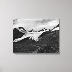 Lienzo Vintage EE. UU. Alaska glaciar Worthington verano