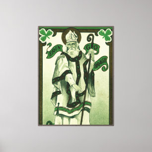Lienzo Vintage - Erin Go Bragh - Felicitaciones de San Pa