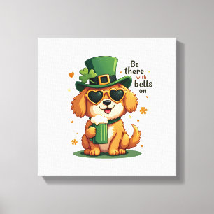 Lienzo Vintage Esté Allá Con Campanas Encendidas Perro Dí