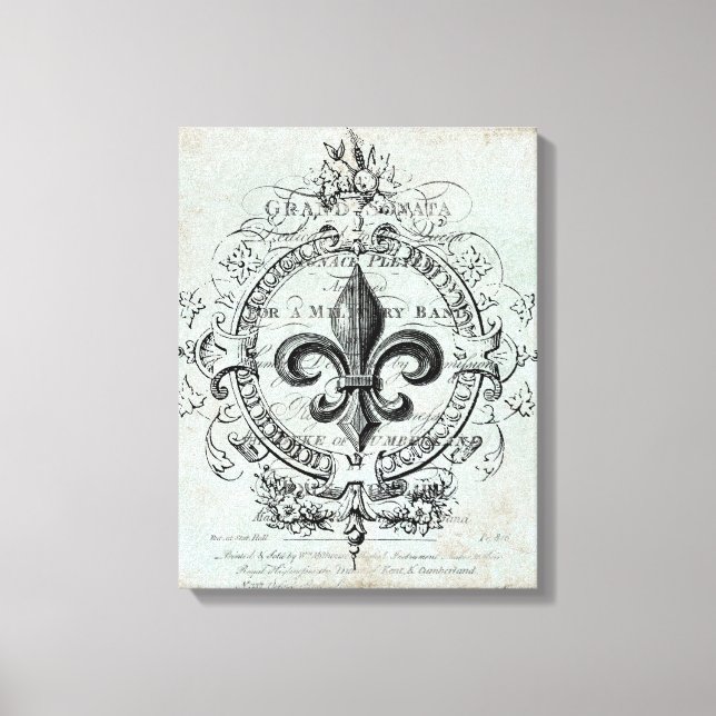 Lienzo Vintage Fleur de Lis (Anverso)