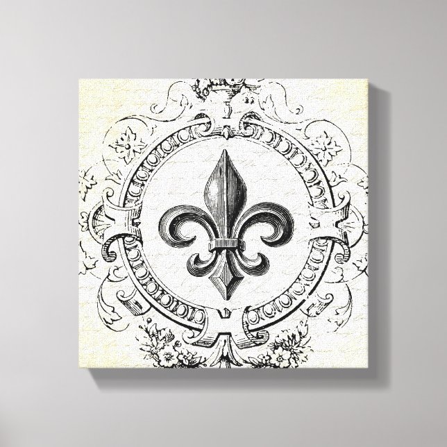 Lienzo Vintage Fleur de Lis (Anverso)