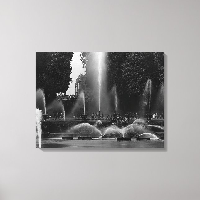 Lienzo Vintage France Versailles palace fuentes neptune (Anverso)