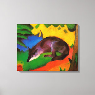 Lienzo Vintage Franz Marc Blue-Black Fox