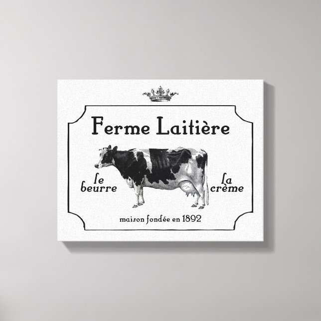 Lienzo Vintage French Dairy (Anverso)