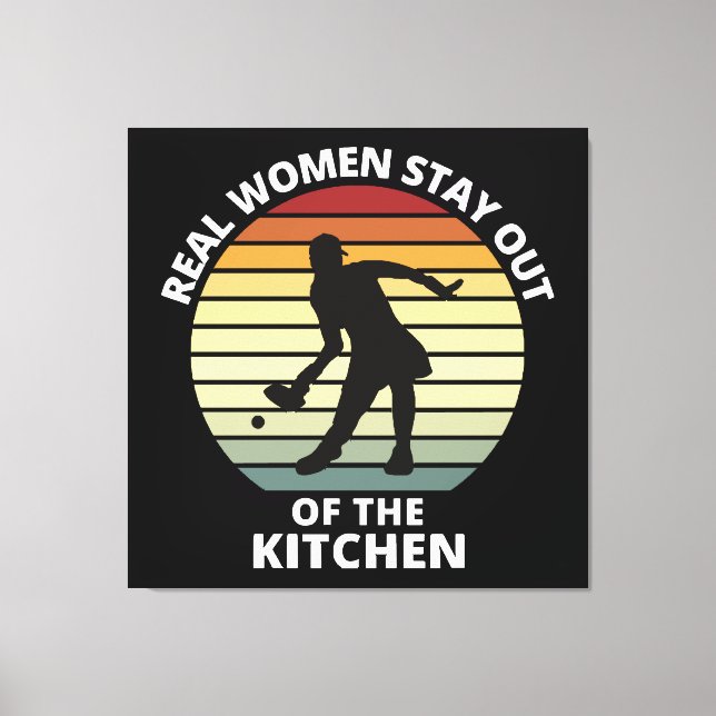 Lienzo Vintage Funny Pickleball Women (Anverso)