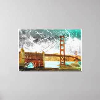 Lienzo vintage golden gate bridge energy in san francisco