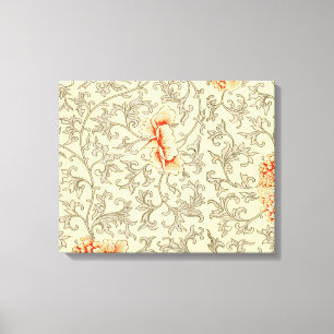 Lienzo Vintage Gris Gris Gris Botánico Floral