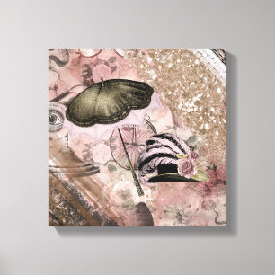 Lienzo Vintage Grunge Steampunk Glam Gorra victoriano