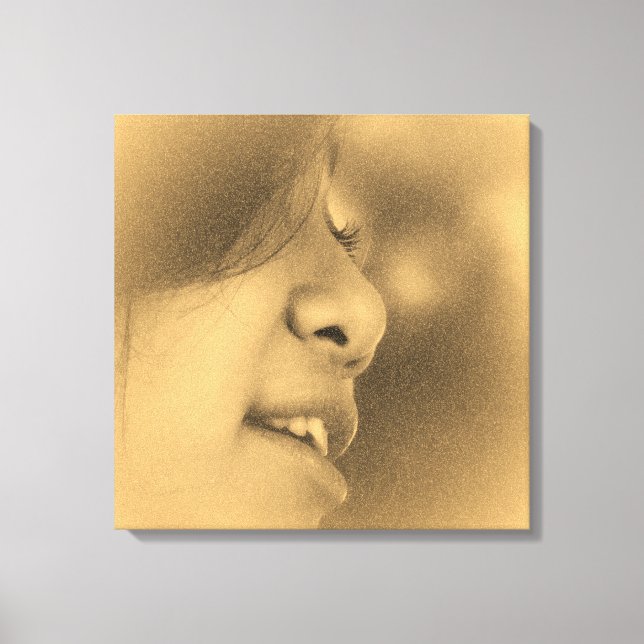 Lienzo Vintage Hermoso Chica Vestuario (Anverso)