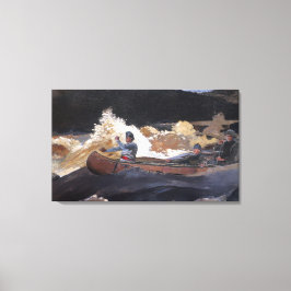 Lienzo Vintage Homero Disparando A Los Rapids, Saguenay R