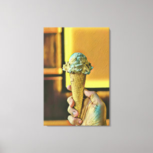 Lienzo Vintage ice cream cone