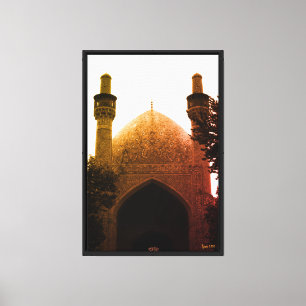 Lienzo Vintage Irán mezquita real de Isfahán