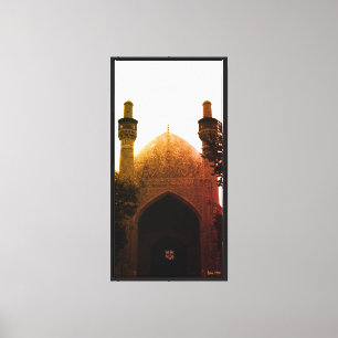 Lienzo Vintage Irán mezquita real de Isfahán
