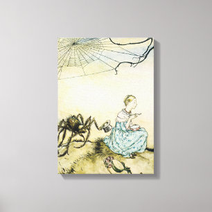 Lienzo Vintage Little Miss Muffet por Arthur Rackham