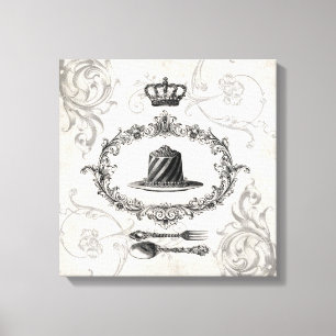 Lienzo Vintage lona estirada de tarta francesa