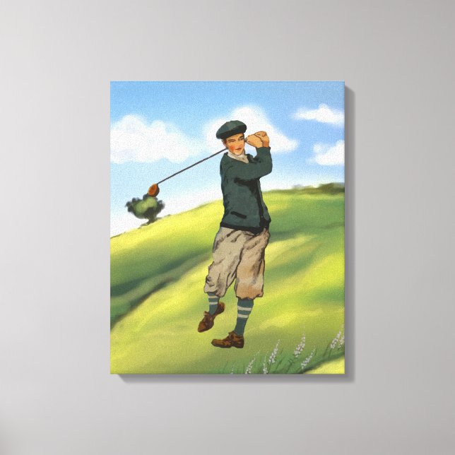 Lienzo Vintage look Golf (Anverso)