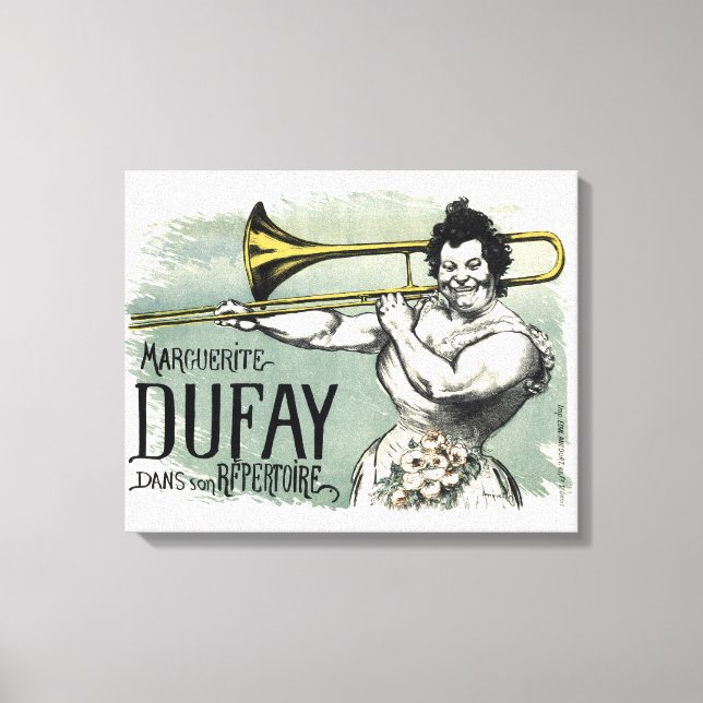 Lienzo Vintage Marguerite Dufay Trombone (Anverso)