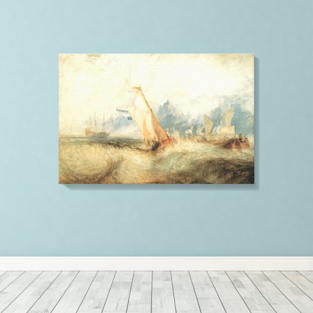 Lienzo Vintage Maritime Ship Seascape de Joseph Turner (Insitu (piso de madera))