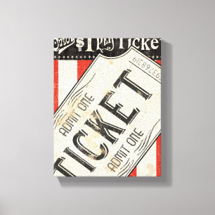Lienzo Vintage Movie Ticket