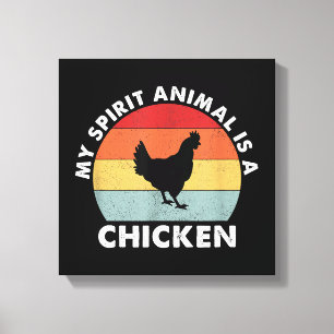 Lienzo Vintage My Spirit Animal es un pollo