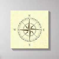 Vintage Nautical Compass Rosa Ivory