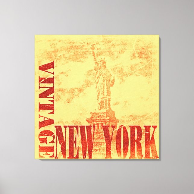 Lienzo Vintage New York Wraplin (Anverso)