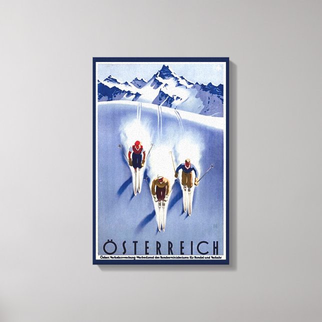 Lienzo Vintage Österreich Ski (Anverso)