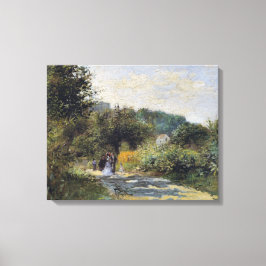 Lienzo Vintage Pierre Auguste Renoir Road en Louveciennes