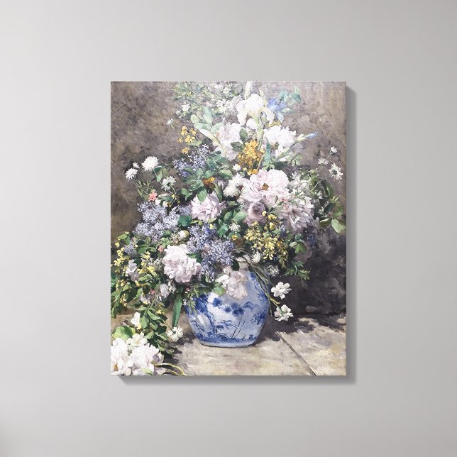 Lienzo Vintage Pierre Auguste Renoir Spring Bouquet (Anverso)