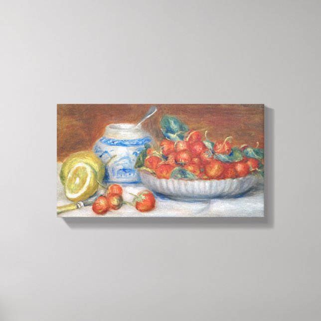 Lienzo Vintage Pierre Auguste Renoir Strawberries (Anverso)