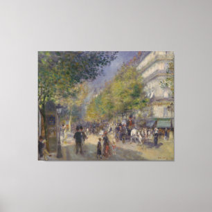 Lienzo Vintage Pierre Auguste Renoir The Grands Boulevar