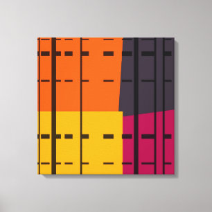 Lienzo Vintage Pop Art Colorous Pattern Canvas