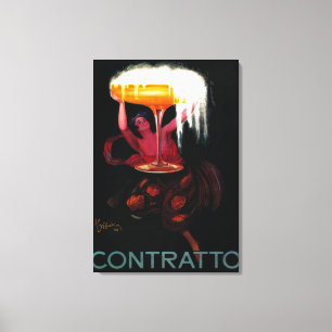 Lienzo Vintage PosterEurope de Contratto