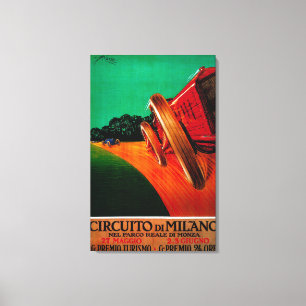 Lienzo Vintage PosterEurope de Milano de los Di de