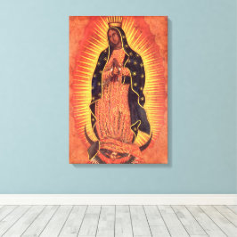 Lienzo Vintage Religión Virgen María Nuestra Señora de Gu
