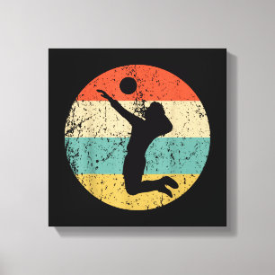 Lienzo Vintage Retro Volleyball