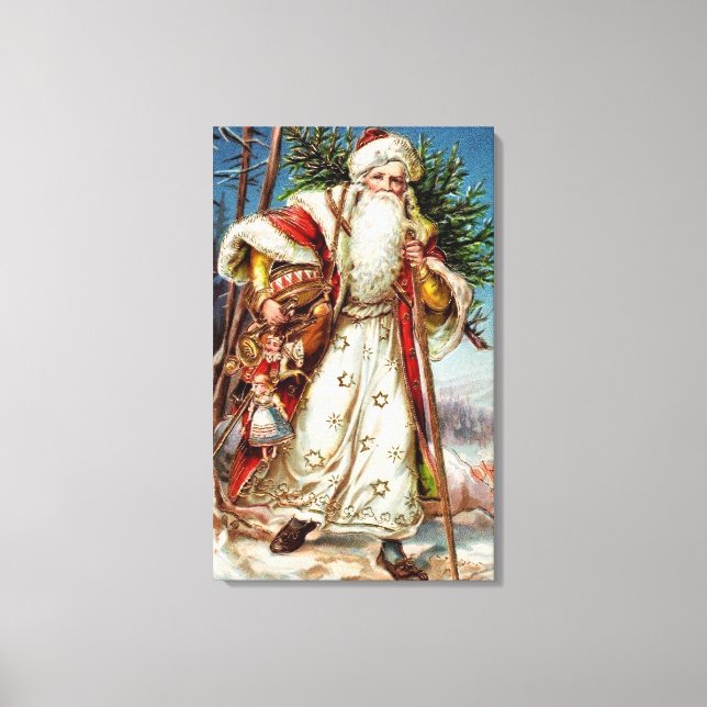 Lienzo Vintage Santa Claus 5 (Anverso)