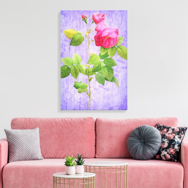 Lienzo Vintage Shabby Chic Rosa En Lilac (Insitu (Sala de estar))