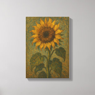 Lienzo Vintage Sunflower Wall Art - Casa Botánica Rústica