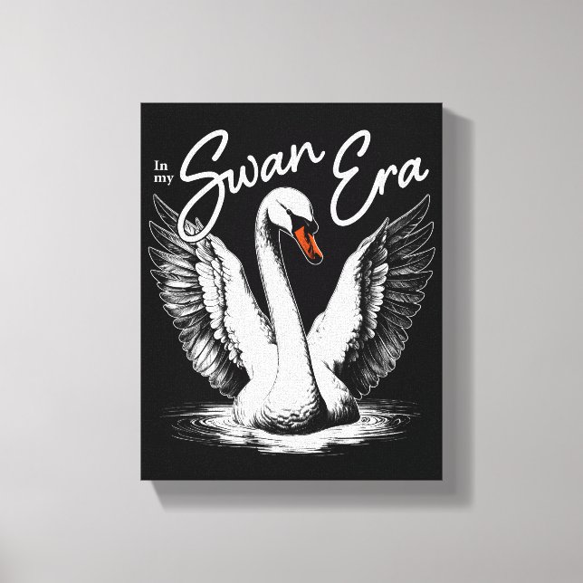 Lienzo Vintage Swan Era White (Anverso)