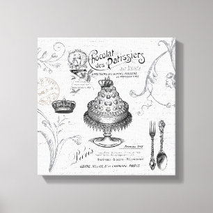 Lienzo Vintage Tartas de copas