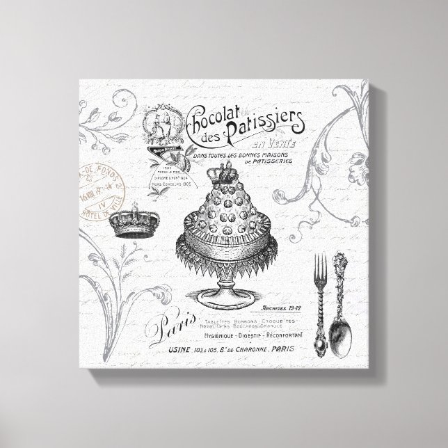 Lienzo Vintage Tartas de copas (Anverso)