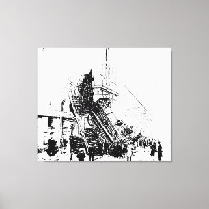 Lienzo Vintage Train Wreck Paris P&I