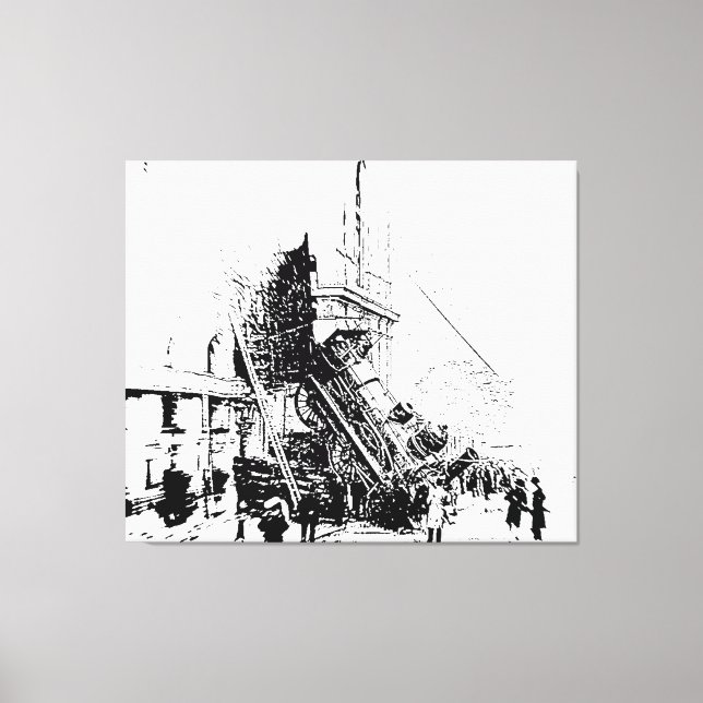 Lienzo Vintage Train Wreck Paris P&I (Anverso)