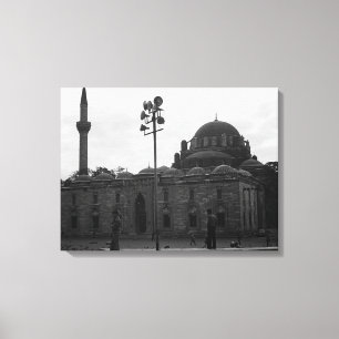 Lienzo Vintage Turkey Istanbul Beyazit camii mezquita