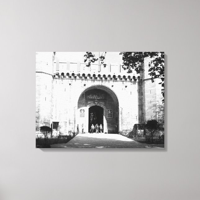 Lienzo Vintage Turkey Istanbul Topkapi puerta del palacio (Anverso)