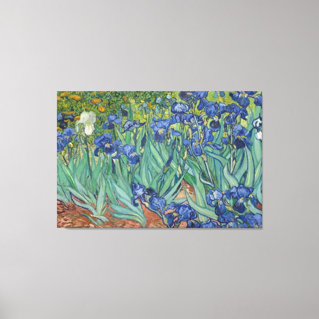 Lienzo Vintage Van Gogh Irises (Anverso)