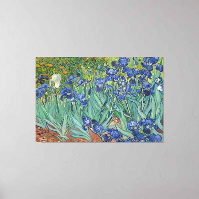 Lienzo Vintage Van Gogh Irises (Anverso)
