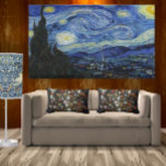 Lienzo Vintage Van Gogh La Noche Starry<br><div class="desc">Una huella de lienzo del aceite de Vincent van Gogh de 1889 sobre pintura de lienzo llamado "La noche estrellada".</div>