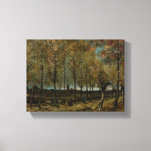 Lienzo Vintage Van Gogh Lane Con Poplares